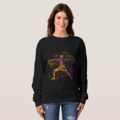 Sweatshirt Concept coloré Abstrait Yoga Pose (Devant entier)