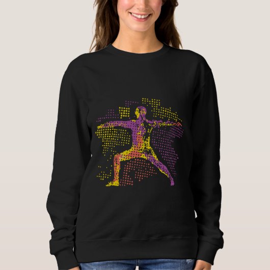 Sweatshirt Concept coloré Abstrait Yoga Pose (Devant)