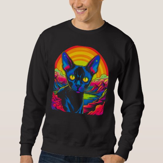 Sweatshirt Concepteur de chat sphynx sans poils (Devant)