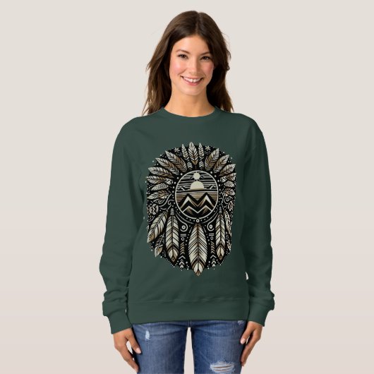 Sweatshirt Conception amérindienne (Devant entier)