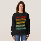 Sweatshirt Conception Arc-en-ciel de Robot de Combat de Robot (Devant entier)
