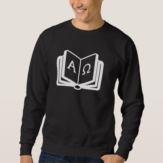Sweatshirt Conception chrétienne avec l'Alpha et l'Oméga de l (Devant)