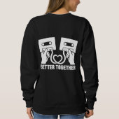 Sweatshirt Conception Cœur Cassette Rétro Meilleur Ensemble (Dos)