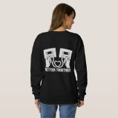 Sweatshirt Conception Cœur Cassette Rétro Meilleur Ensemble (Dos entier)