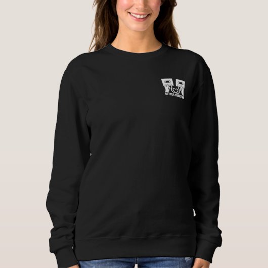 Sweatshirt Conception Cœur Cassette Rétro Meilleur Ensemble (Devant)