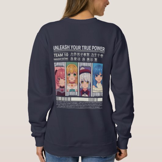 Sweatshirt Conception d'affiche d'équipe d'anime "Libérez vot (Dos)