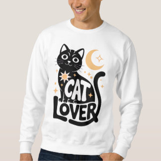Sweatshirt Conception d'amour de chat noir de magie céleste