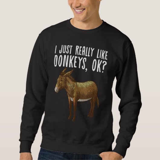 Sweatshirt Conception d'âne pour hommes femmes Mule élevage a (Devant)