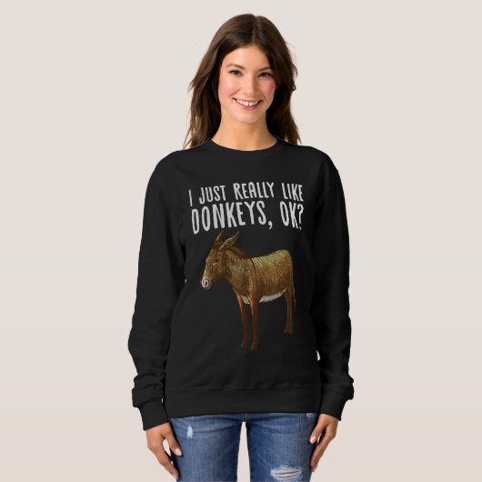 Sweatshirt Conception d'âne pour hommes femmes Mule élevage a (Devant entier)