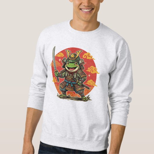 Sweatshirt Conception d'animal de guerrier de samouraï de gre (Devant)