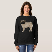 Sweatshirt Conception d'animal de race de chien Carlin couleu (Devant entier)