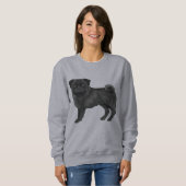 Sweatshirt Conception d'animal de race de chien Mops Pug de c (Devant entier)