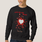 Sweatshirt Conception d'art Splash Heart – Expression créativ (Devant)