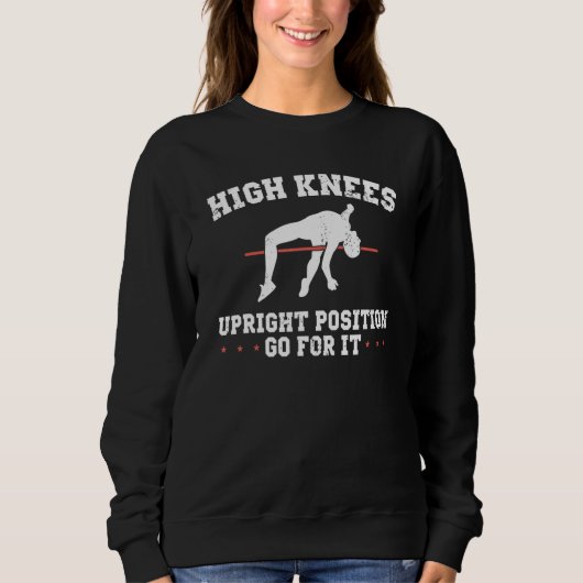 Sweatshirt Conception d'athlète de saut à la perche pour saut (Devant)