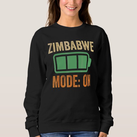 Sweatshirt Conception de batterie en mode Zimbabwe (Devant)