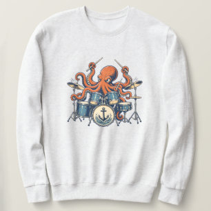 Sweatshirt Conception de batteur de pieuvre personnalisé