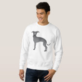 Sweatshirt Conception de chien de dessin animé mignon Greyhou (Devant entier)