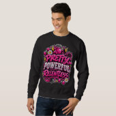 Sweatshirt Conception de citation de salle de sport rose impl (Devant entier)