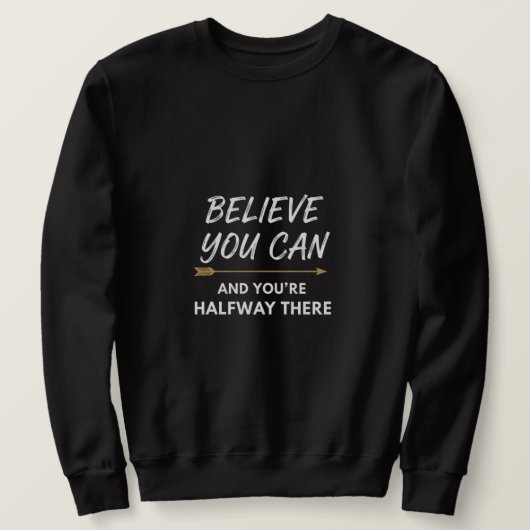 Sweatshirt Conception de citation motivationnelle Flèche Croi (Design devant)