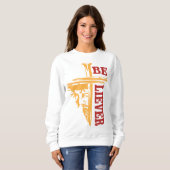 Sweatshirt Conception de clou de croix de Jésus – Puissant Ch (Devant entier)