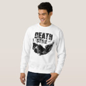 Sweatshirt Conception de crâne de style de mort (Devant entier)