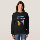 Sweatshirt Conception De Crème De Glace Et De gaufre (Devant entier)
