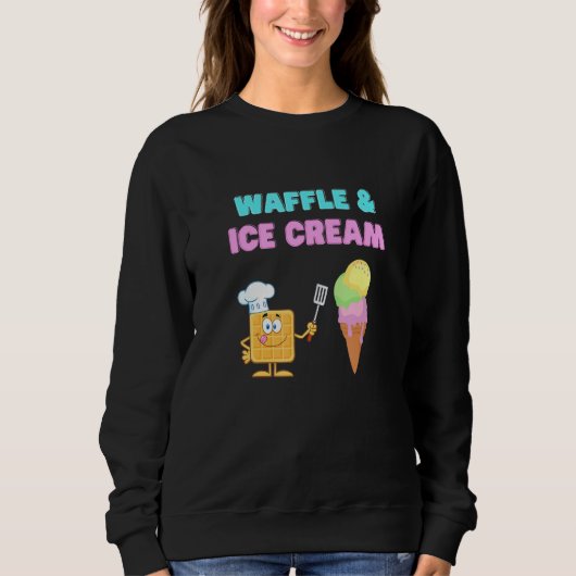 Sweatshirt Conception De Crème De Glace Et De gaufre (Devant)