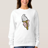 Sweatshirt Conception de crème glacée avec cône de crème glac (Devant)