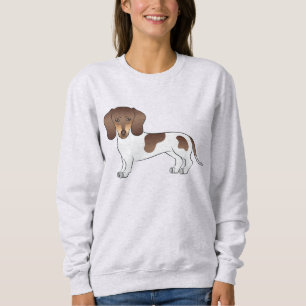 Sweatshirt Conception de Dachshund à poil court chocolat et b
