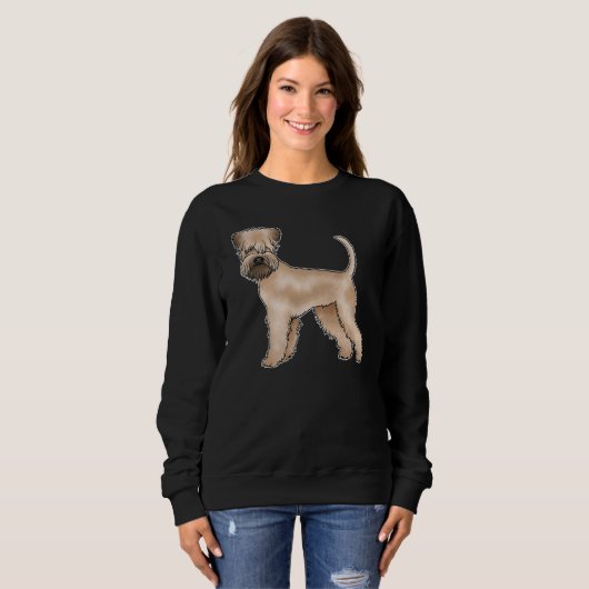 Sweatshirt Conception de dessin de chien de chien de Terrier (Devant entier)
