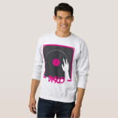 Sweatshirt Conception de disque vinyle Disco Rétro (Devant entier)