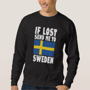 Sweatshirt Conception de drapeau suédois En cas de perte env