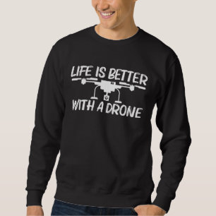 Sweatshirt Conception De Drone Pour Hommes Femmes Hélicoptère