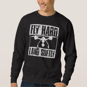 Sweatshirt Conception de drone - Vol de terrain dur doucement