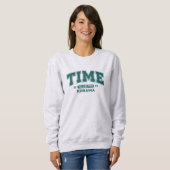 Sweatshirt Conception de fan art de style universitaire rétro (Devant entier)