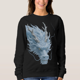 Sweatshirt Conception de fantasy d'art du dragon bleu clair c