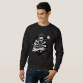 Sweatshirt Conception de fléchettes tenue de joueur de fléche (Devant entier)