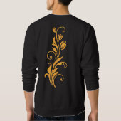 Sweatshirt Conception de fleurs florales ornementales (Dos)