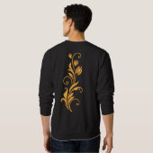Sweatshirt Conception de fleurs florales ornementales (Dos entier)