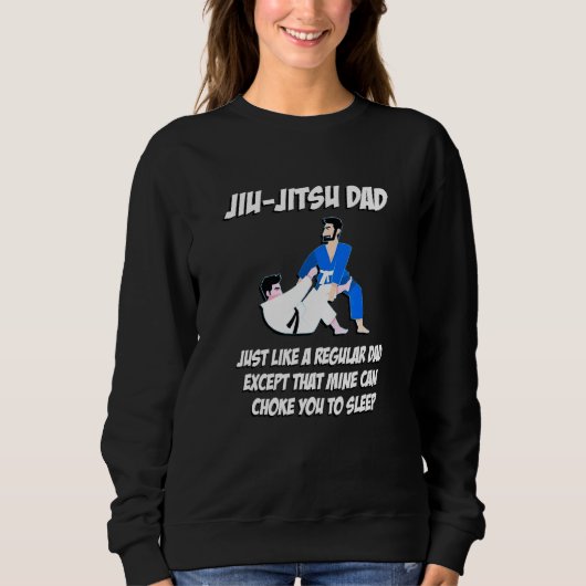 Sweatshirt Conception de karaté Papa Jiu-Jitsu vous étrangle (Devant)