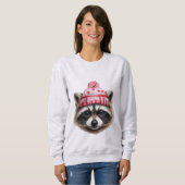 Sweatshirt Conception de la Saint-Valentin de Raton Laveur Mi (Devant entier)