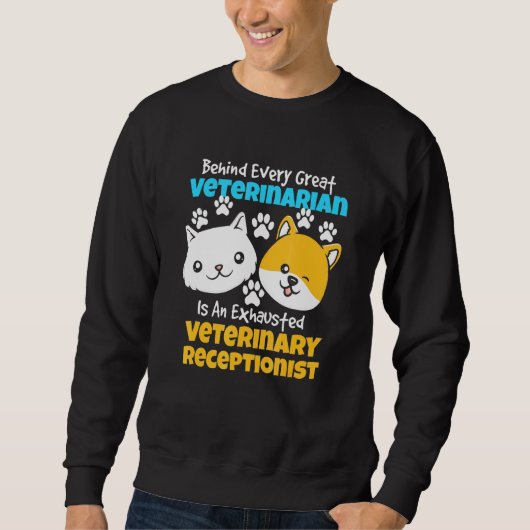 Sweatshirt Conception de l'assistant vétérinaire - Récepteur (Devant)