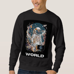 Sweatshirt Conception de l'astronaute mondiale