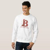 Sweatshirt Conception de monogramme de Noël avec la lettre B (Devant entier)