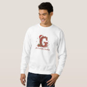 Sweatshirt Conception de monogramme de Noël avec la lettre G (Devant entier)