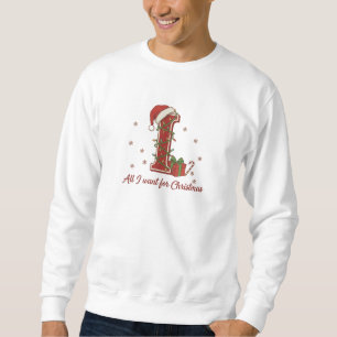 Sweatshirt Conception de monogramme de Noël avec la lettre I