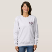 Sweatshirt Conception de points Empreintes de léopard et Polk (Devant entier)