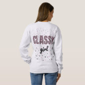 Sweatshirt Conception de points Empreintes de léopard et Polk (Dos entier)