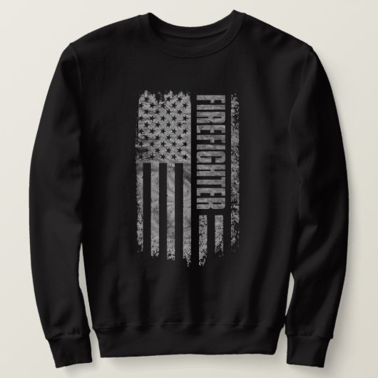 Sweatshirt Conception de pompier USA drapeau en détresse (Design devant)