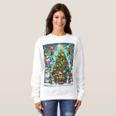 Sweatshirt Conception de pull moche Noël (Devant entier)